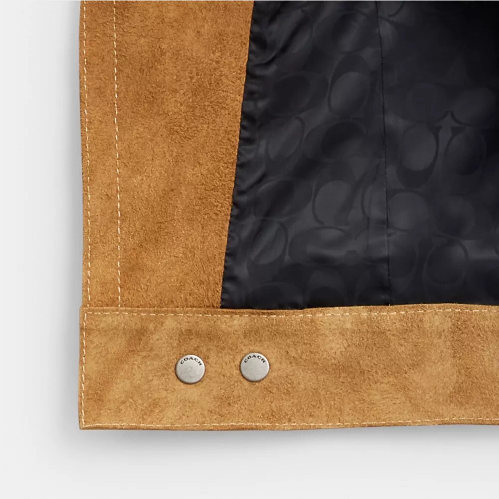 Veste asymétrique en daim