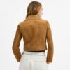 Veste asymétrique en daim