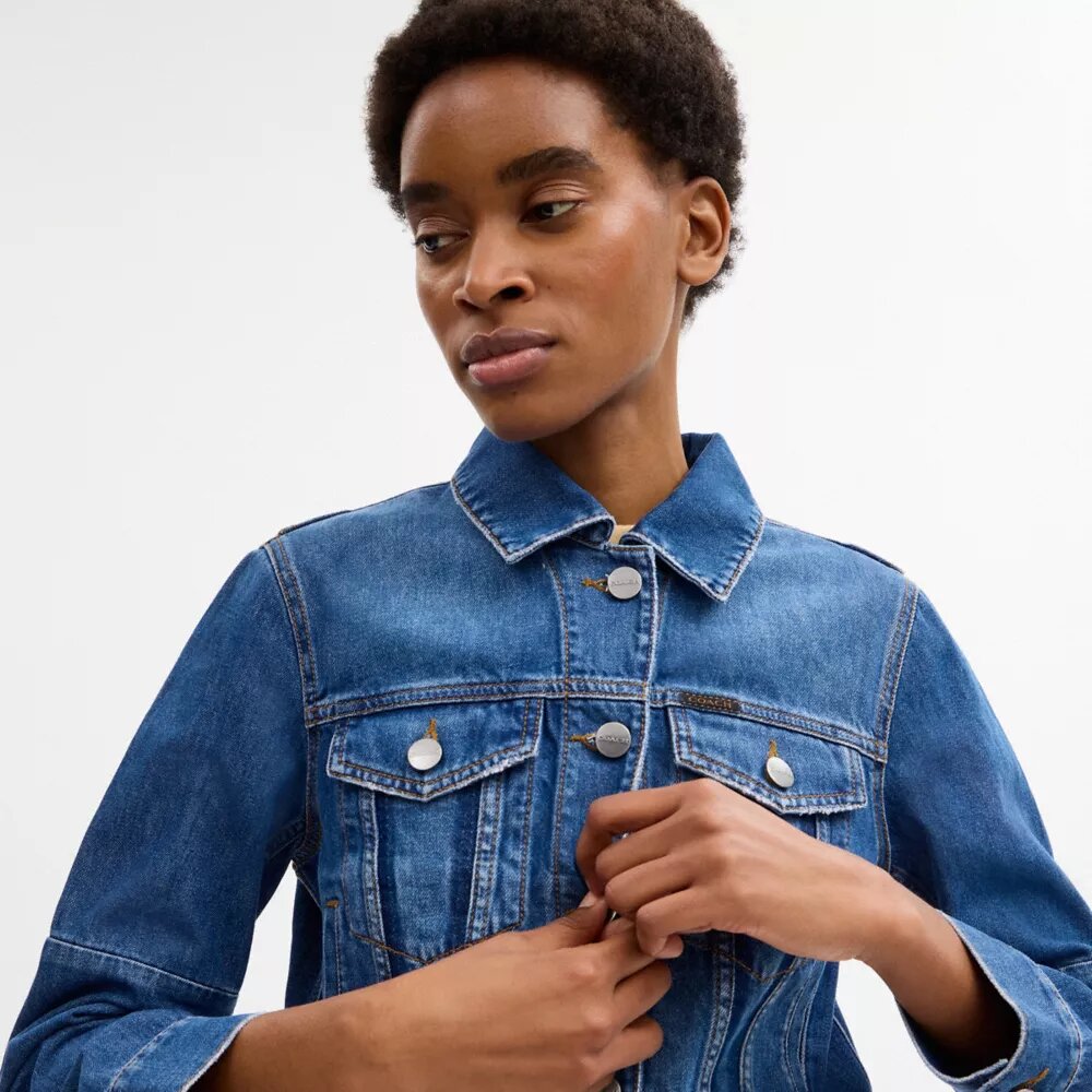 Veste de travail en denim rétréci