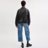 Veste en cuir oversize avec plaque « Heritage C »