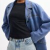 Veste en daim cloutée